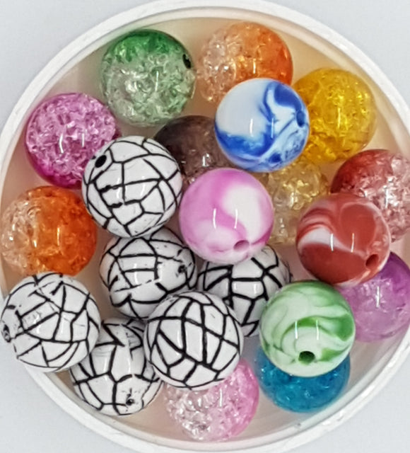 14MM ACRYLIC BEADS