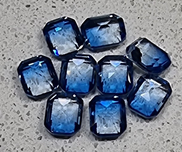 CABOCHON & PENDANTS - 10X8X4.2MM K9 GLASS RHINESTONE - BLUE