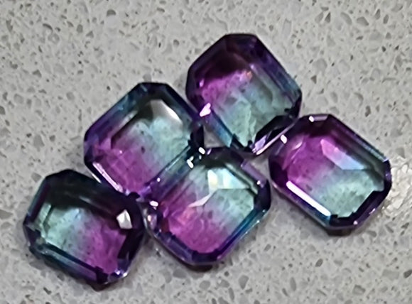 CABOCHON & PENDANTS - 10X8X4.2MM K9 GLASS RHINESTONE - BLUE/PURPLE