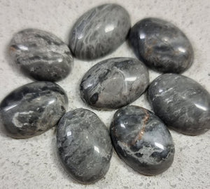 CABOCHONS 18 x 13 X 5MM NATURAL CRAZY AGATE - OVAL