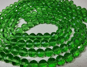 12MM GLASS BEADS - PER STRAND - SPRING GREEN