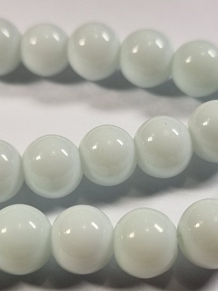 10MM GLASS BEADS - OPAQUE WHITE