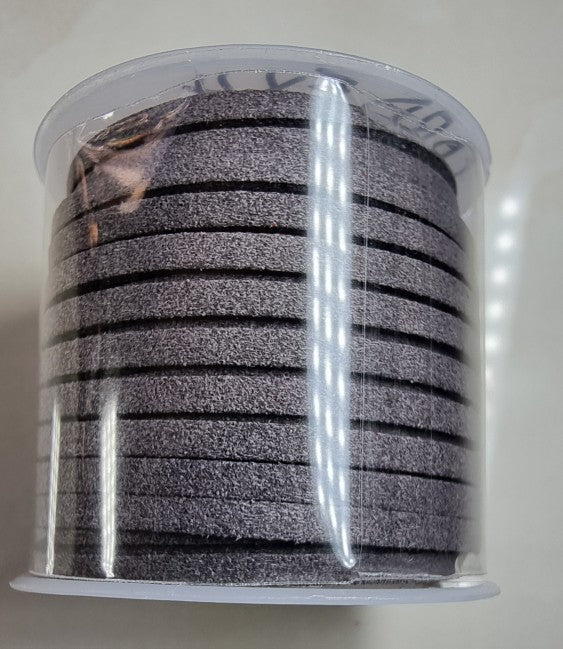 CORD - FAUX SUEDE  - 3 X 1.5MM - GREY COLOUR