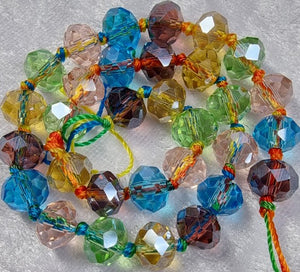 8 X 6MM ABACUS GLASS BEADS- MIX 1
