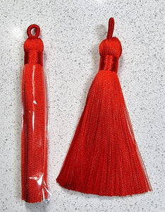 TASSELS - 85-90MM RED COLOUR