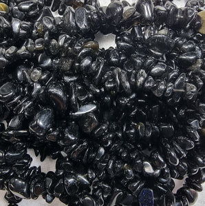 GLASS CHIPS/BEADS - BLACK