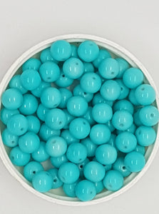 8MM GLASS BEADS - 20 BEADS PER PACKET - BLUE