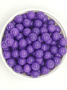 8MM GLASS BEADS - 20 BEADS PER PACKET - MID PURPLE