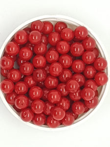 8MM GLASS BEADS - 20 BEADS PER PACKET - FIRE ENGINE RED
