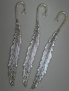 BOOKMARKS - SILVER - TIBETAN STYLE LEAVES