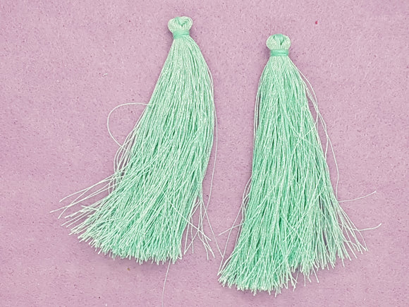 TASSELS - 85-90MM TURQUOISE GREEN COLOUR