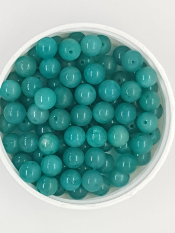 8MM NATURAL AMAZONITE BEADS