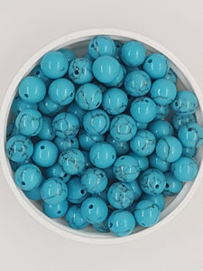 8MM DARK TURQUOISE BEADS