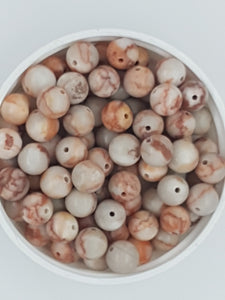 8MM NATURAL NETSTONE BEADS