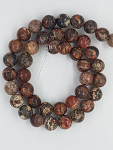 8MM NATURAL LEOPARD SKIN BEADS