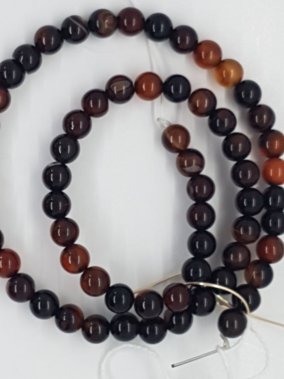 6MM PHANTOM AGATE BEADS