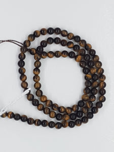 4MM NATURAL TIGER EYE BEADS