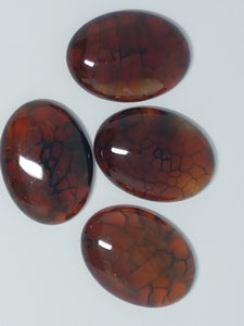 CABOCHONS 30 X 22MM OVAL NATURAL DRAGON VEIN
