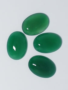 CABOCHONS 25 X 18MM OVAL NATURAL GREEN ONYX