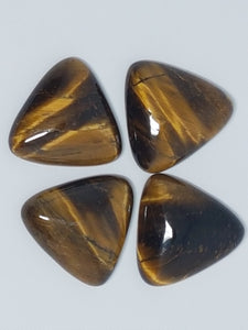 CABOCHONS 25 X 25MM TRIANGLE - NATURAL TIGER EYE