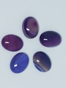 CABOCHONS 16x12MM OVAL NATURAL AGATE DYED