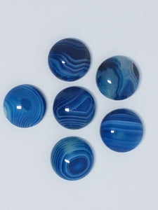 CABOCHONS 16x12MM ROUND NATURAL STRIPED AGATE