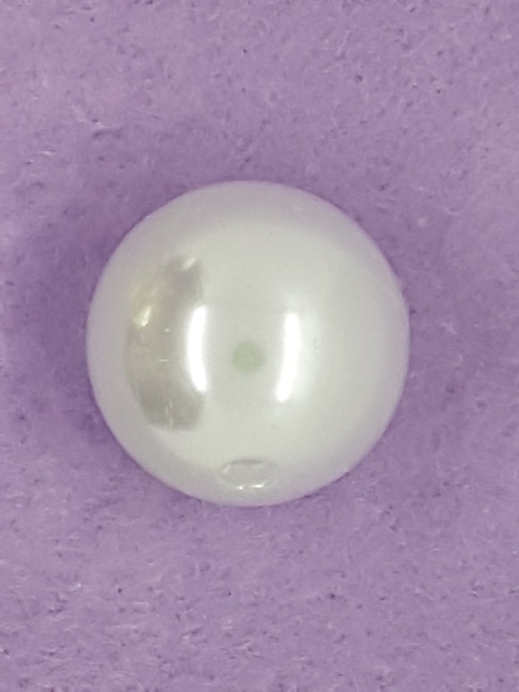 22MM ACRYLIC PEARLS - SILVERY WHITE