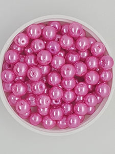 8MM GLASS ROUND PEARLS - FAIRY FLOSS