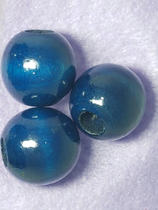 25MM WOODEN ROUND BEADS - ROYAL BLUE