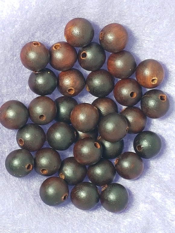 8MM NATURAL WOODEN ROUND DYED SANDALWOOD BEADS