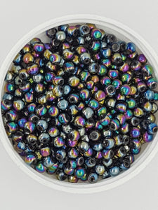 4MM GLASS BEADS - ELECTROPLATED - VITRAIL