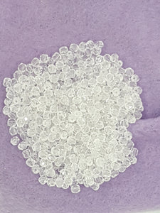 3MM GLASS ROUND BEADS - CLEAR COLOUR