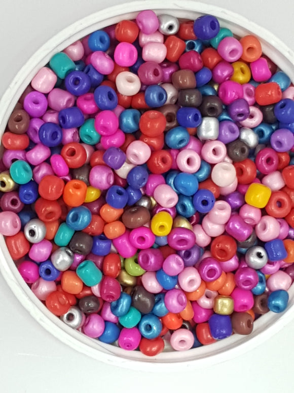 6/0 CHINESE ROUND SEED BEADS - OPAQUE - MIXED