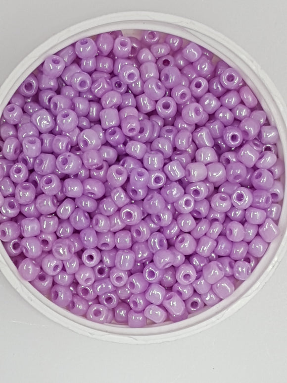 6/0 CHINESE ROUND SEED BEADS - CEYLON - PLUM