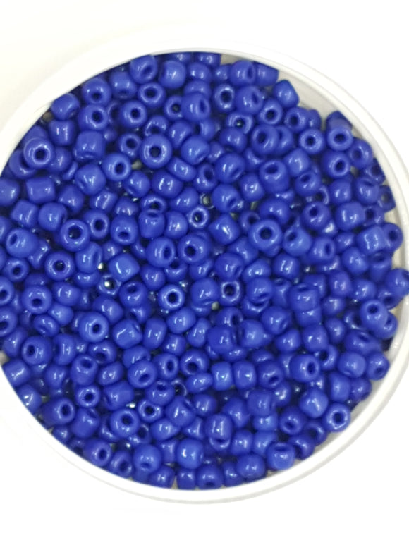 6/0 CHINESE SEED BEADS - OPAQUE - ROYAL BLUE