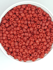 6/0 CHINESE SEED BEADS - OPAQUE - RED