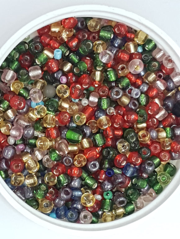 6/0 - 15/0 CHINESE SEED BEADS - MIXED COLOURS - MIXED SIZES