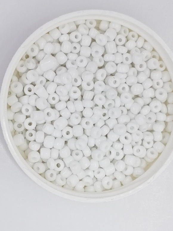 6/0 CHINESE SEED BEADS - OPAQUE - WHITE