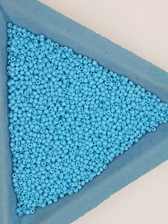 12/0 CHINESE GLASS SEED BEADS - OPAQUE - SKY BLUE