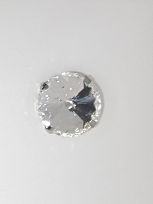 18MM GLASS RHINESTONE ROUND MONTEE - DIAMOND CLEAR