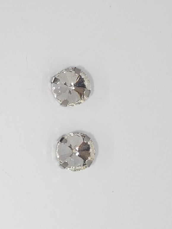 10MM GLASS RHINESTONE ROUND MONTEE - DIAMOND CLEAR