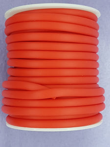 CORD - RUBBER  - HOLLOW - 5MM RED COLOUR