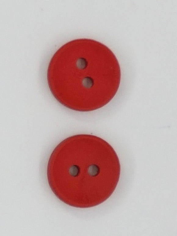 BUTTONS - 12MM WOODEN - RED