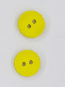 BUTTONS - 12MM WOODEN - YELLOW