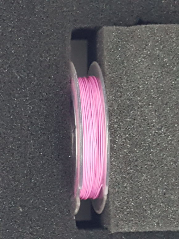 TIGER TAIL - 0.38MM - 10 METRES - NYLON COATED - PINK