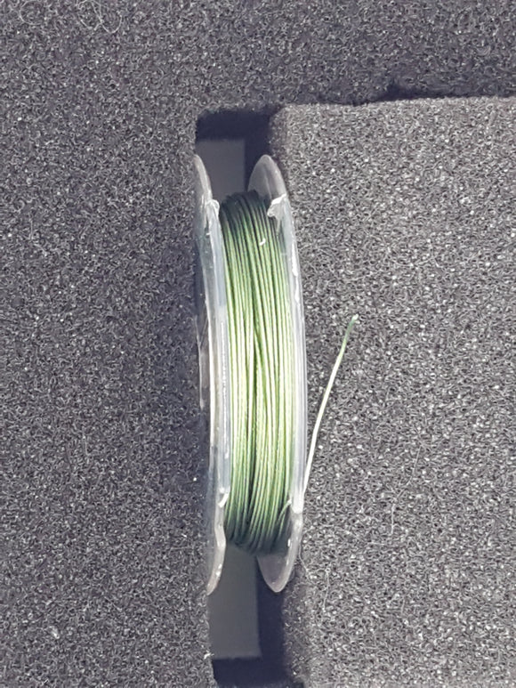 TIGER TAIL - 0.38MM - 10 METRES - NYLON COATED - GREEN