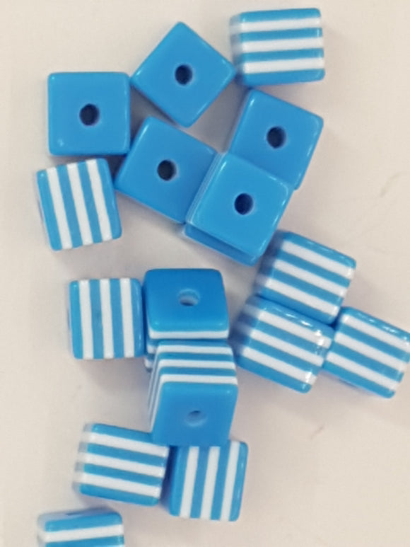 CUBES - 8MM RESIN CUBE - BLUE