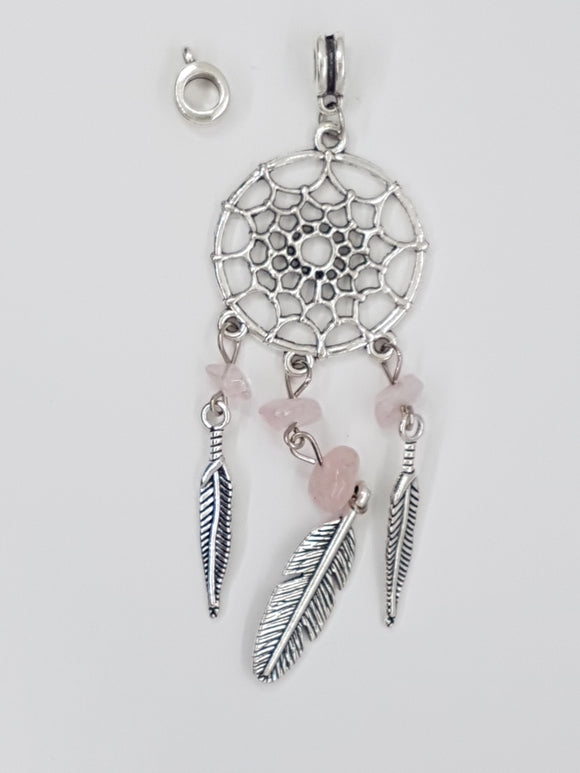 CHARMS - DREAM CATCHER - 98 X 28MM - ANTIQUE SILVER COLOUR