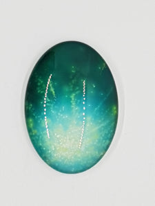 CABOCHON - 35 X 25MM GLASS H/MADE OVAL - GALAXY 1