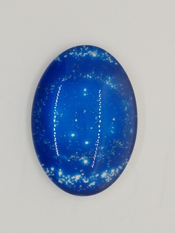 CABOCHON - 35 X 25MM GLASS H/MADE OVAL - GALAXY 3